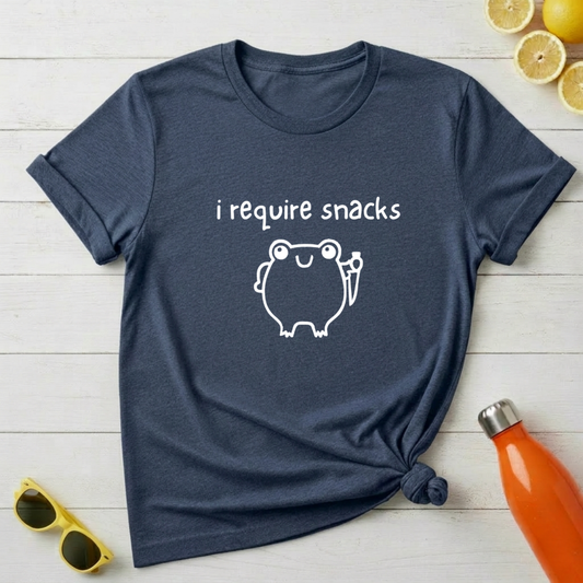 I Require Snacks T‑Shirt