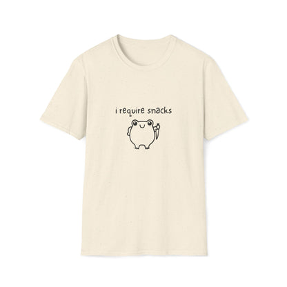 I Require Snacks T‑Shirt
