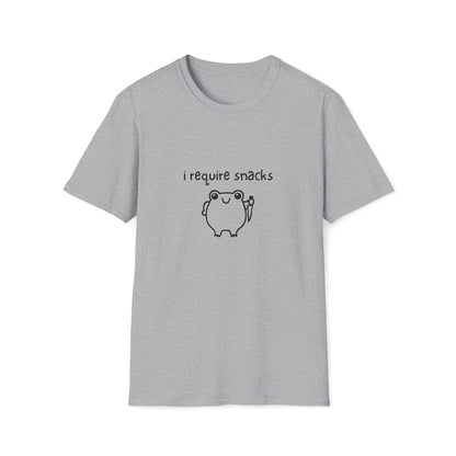 I Require Snacks T‑Shirt