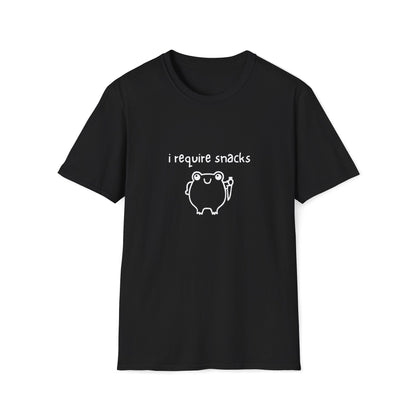 I Require Snacks T‑Shirt