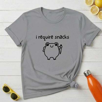 I Require Snacks T‑Shirt