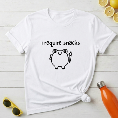 I Require Snacks T‑Shirt